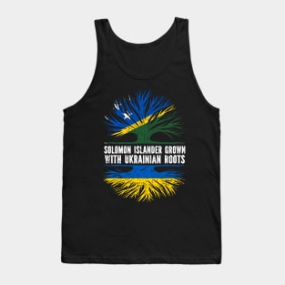 Solomon Islander Grown with Ukrainian Roots Flag Tank Top